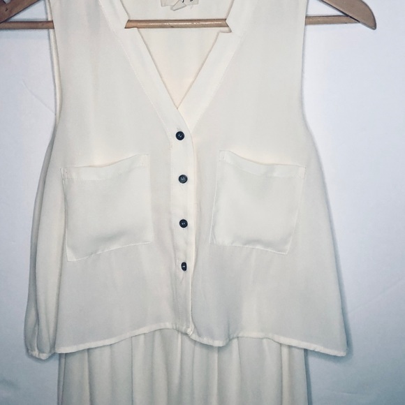 Maison Jules Sleeveless Off White Flowy Dress - Picture 4 of 10